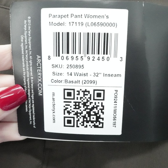 Arcteryx Parapet Pants Womens 14 Brown Outdoor Hiking Stretch Gorpcore‎ - Picture 10 of 13